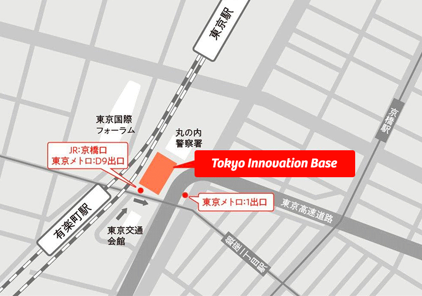 TOkyo Innovation Baseへのマップ